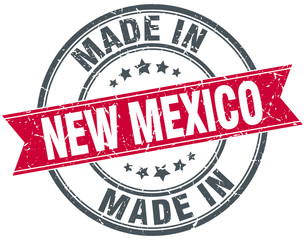 made in New Mexico red round vintage stamp