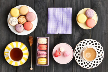 French delicious dessert macaroons