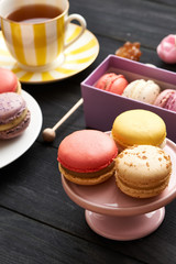 French delicious dessert macaroons