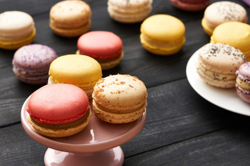 French delicious dessert macaroons