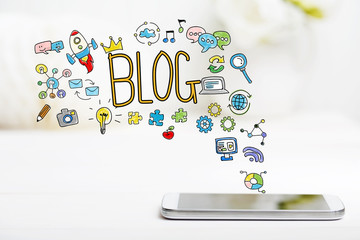 Blog concept with smartphone
