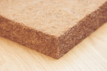 compressed thermal insulating hemp fiber panels