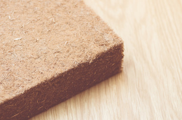 compressed thermal insulating hemp fiber panels