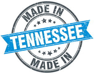 made in Tennessee blue round vintage stamp