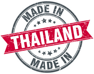 made in Thailand red round vintage stamp