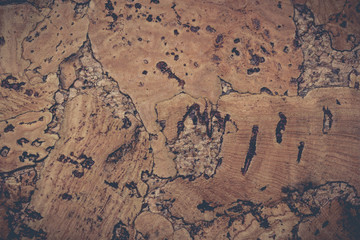 Brown vintage cork board texture background. Empty bulletin Board.