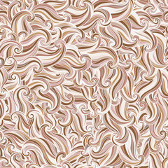 Abstract hand-drawn pattern, waves background.