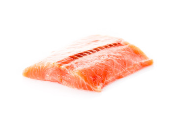 red fish fillet over white