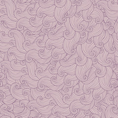 Fototapeta premium Hand drawn seamless wave background.