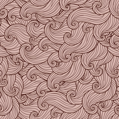 Abstract hand-drawn pattern, waves background.