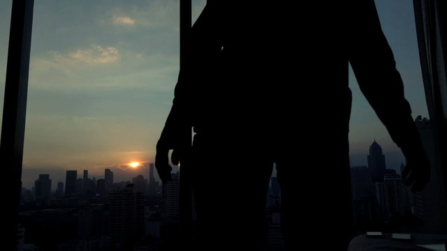 Young couple having relationship difficulties during night
