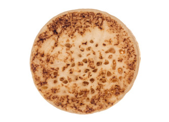 Single crumpet isolated