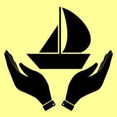 Concept icon with hands