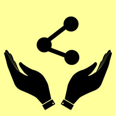 Concept icon with hands