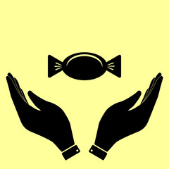 Concept icon with hands