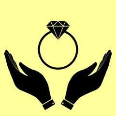 Concept icon with hands