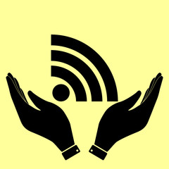 Concept icon with hands
