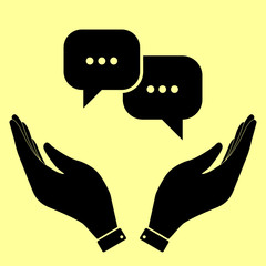 Concept icon with hands