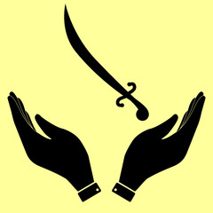 Concept icon with hands