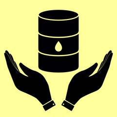 Concept icon with hands