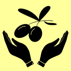 Concept icon with hands