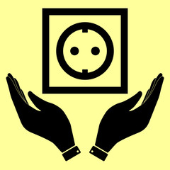 Concept icon with hands