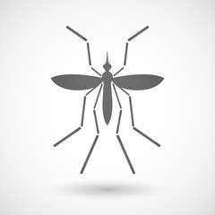 Zika virus bearer mosquito on a blank background