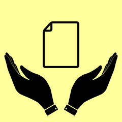 Concept icon with hands