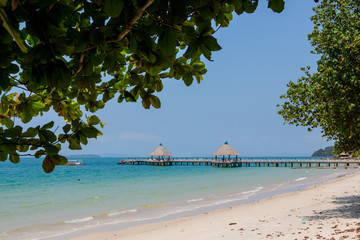 Fishing pier at Independence Beach at Sihanoukville