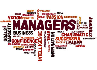 Managers, word cloud concept