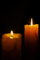 Candle light / Candle light on black background.