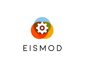 Abstract mechanic logo design. Setting creative symbol. Universal vector icon. Repair cogwheel sign.