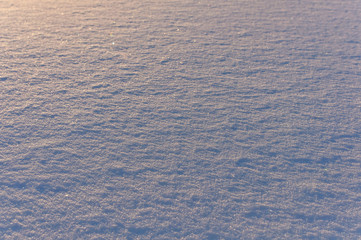 snow surface texture in evening sunlight