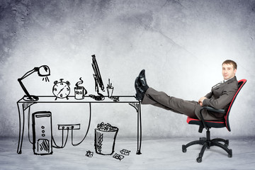 Businessman sitting on chair