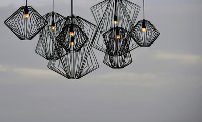 Modern style iron lamp