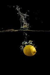 Lemon fell into the water
