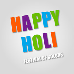 Holi Day on a gray background