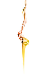 Colorful smoke isolated on a white background