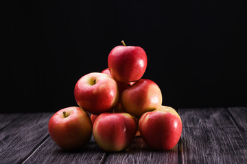 Group of appetizing apples