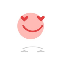 Hearts. Icons. Vector. Person / smiles / angry. Vector illustration.