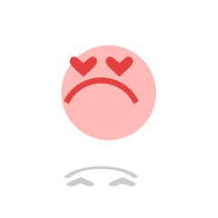 Hearts. Icons. Vector. Person / smiles / angry. Vector illustration.