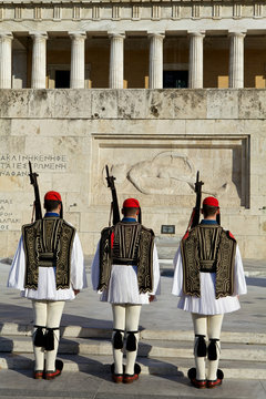 Cambio di guardia davanti al parlamento greco,Atene.
