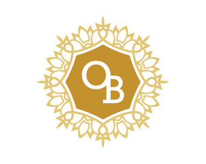 OB initial royal letter logo