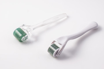 Dermaroller for medical micro needling therapy. Derma roller mesoroller meso-roller mesopen