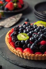 Homemade Key Lime Fruit Tart