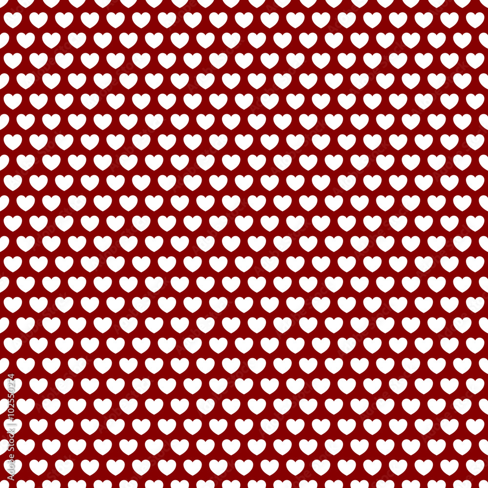 Aufkleber Seamlessly repeatable pattern, background with heart shapes