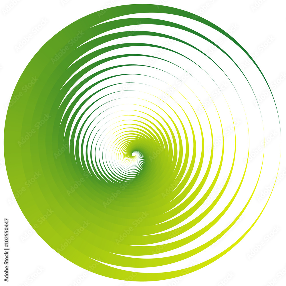 Poster abstract graphic element with concentric, radial circles