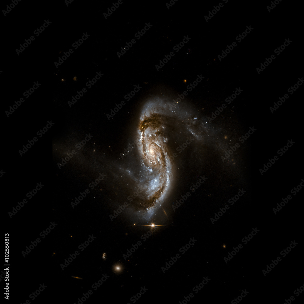 Wall mural view image of galaxy system isolated elements of this image furnished by nasa