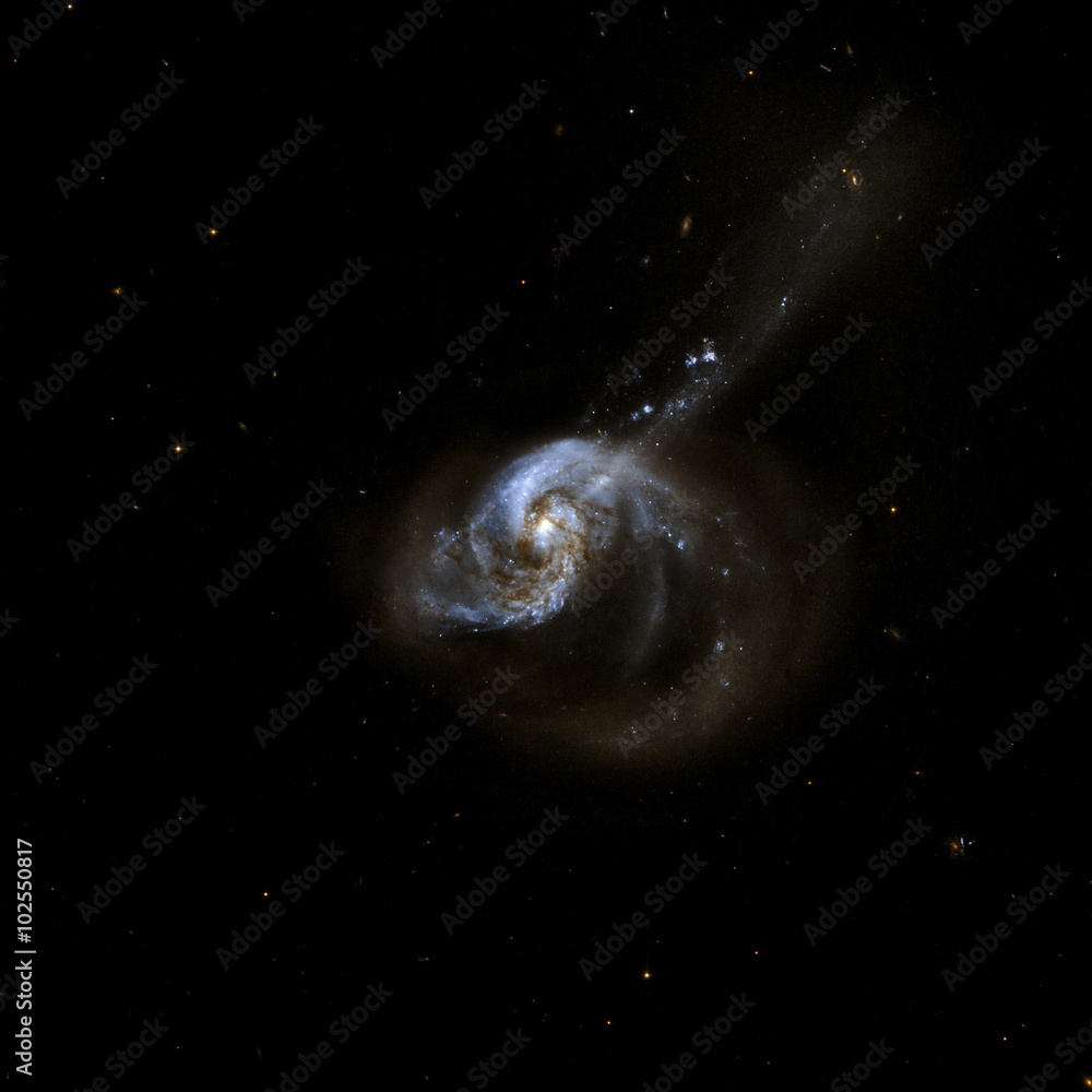 Wall mural view image of galaxy system isolated elements of this image furnished by nasa