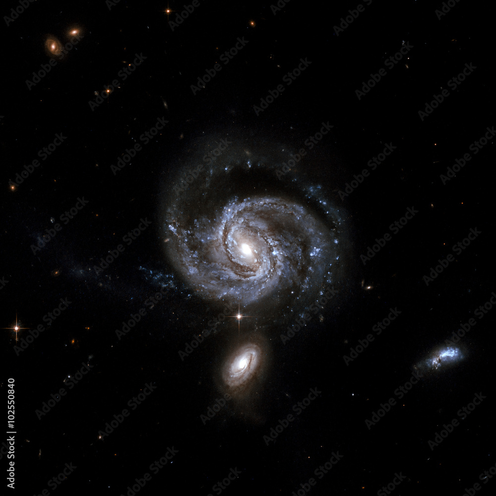 Wall mural view image of galaxy system isolated elements of this image furnished by nasa